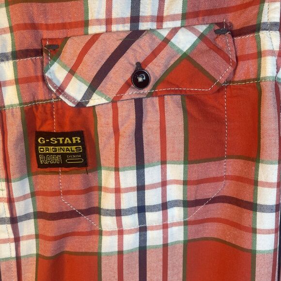 G-STAR RAW Men Rodger Check Casual Shirt Size Large - Picture 5 of 10